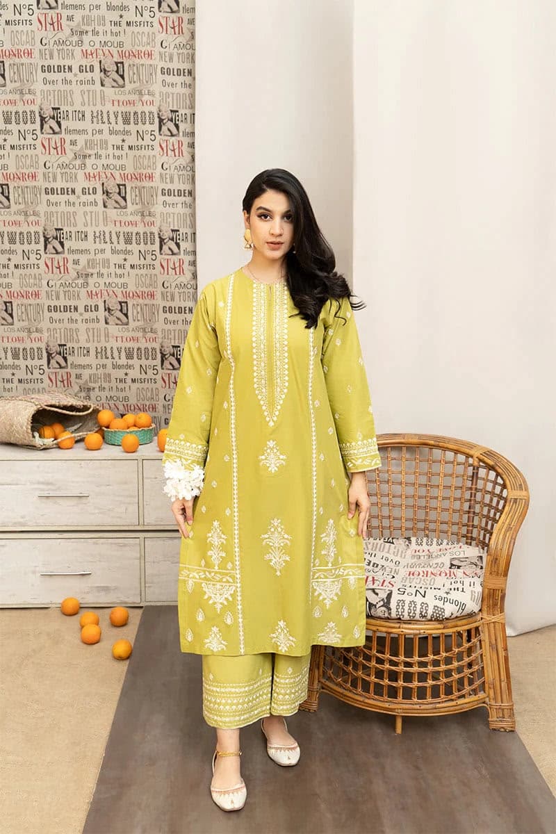 Front Embroidered Lawn 2PC