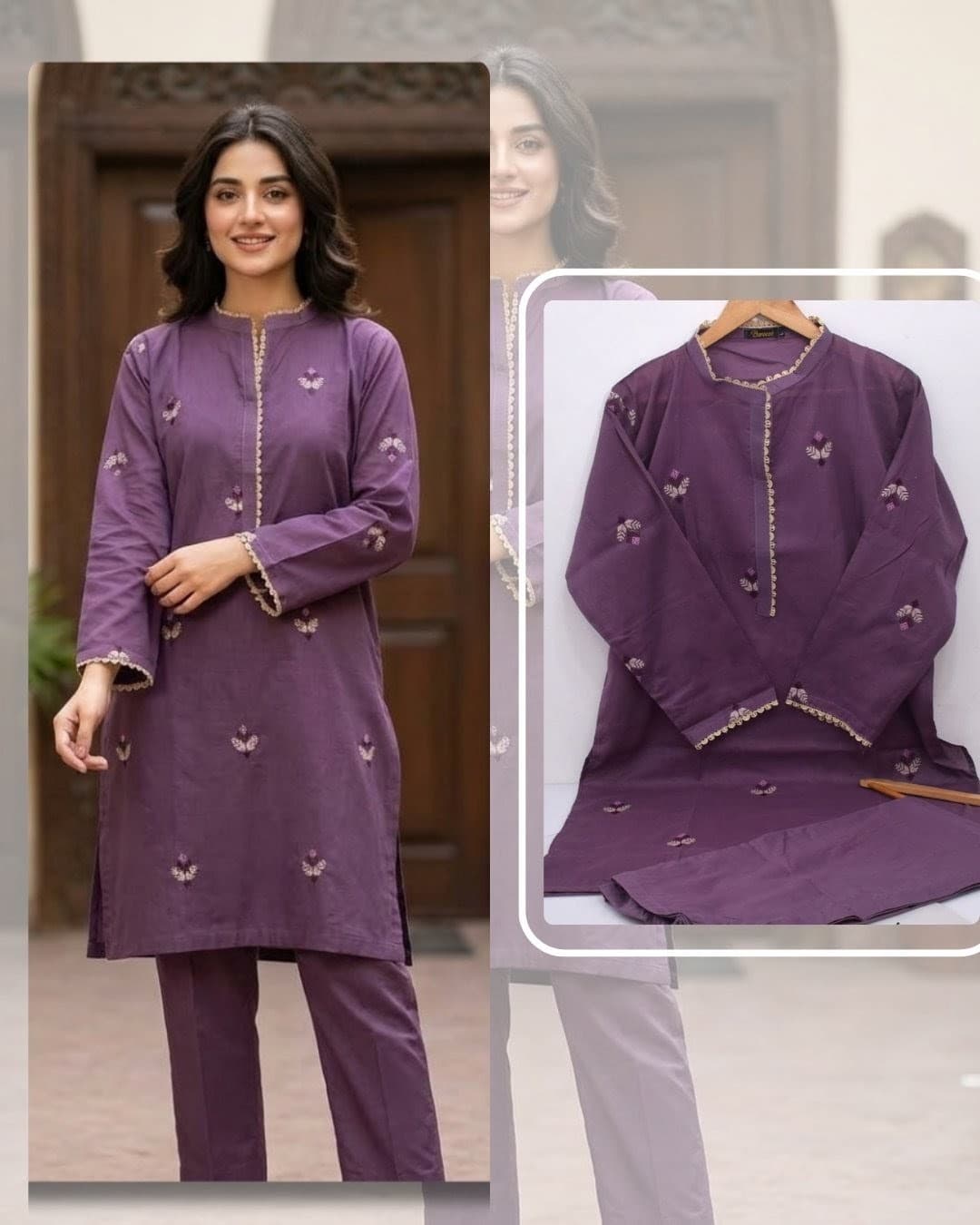 Bareeze Ready-to-Wear Embroidered Lawn 2PC - Purple