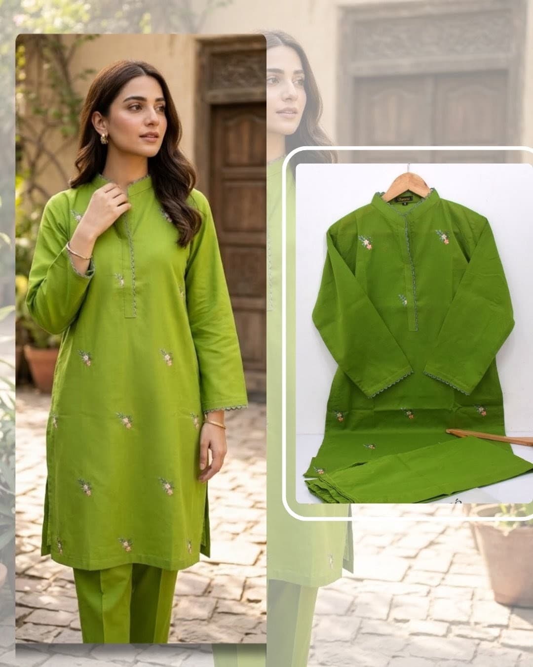 Bareeze Ready-to-Wear Embroidered Lawn 2PC - Parrot Green