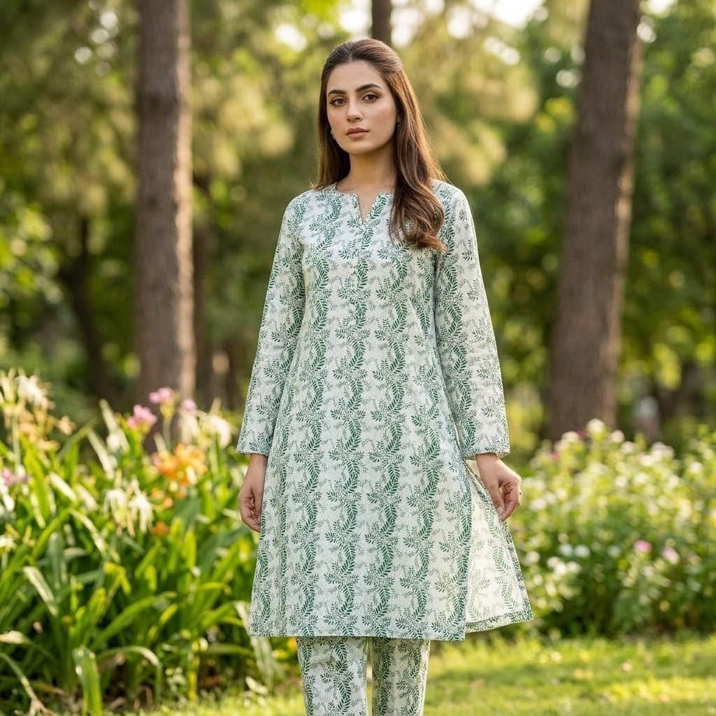 Saya Lotus Bloom Lawn 2Pc Unstitched