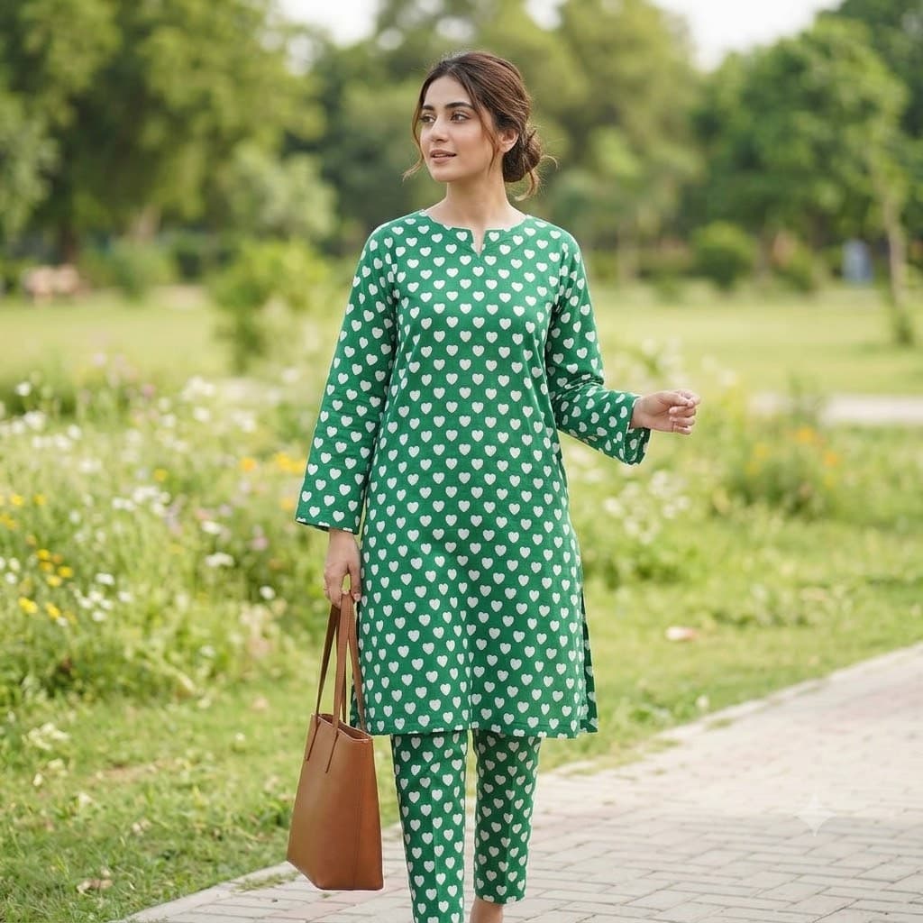 White Hearts 2-Piece Lawn - Nishat