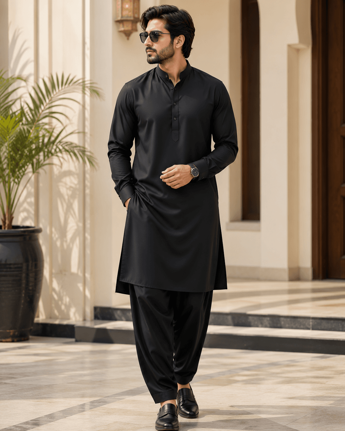 VANTA-BLACK Wash n Wear Suit - Libas-E-Yousaf