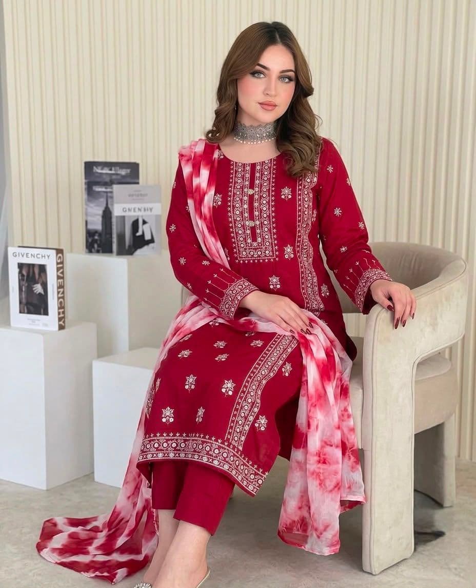Paani Sheesha Work Embroidered 3PC