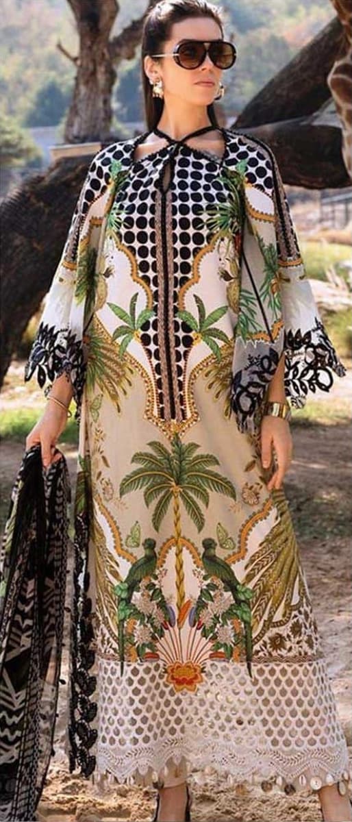 Tropical Print Airjet Lawn 3PC - Maria.B