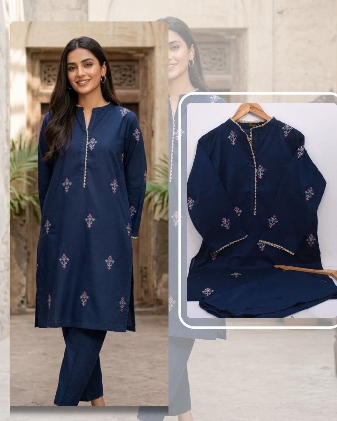 Bareeze Ready-to-Wear Embroidered Lawn 2PC - Royal Blue