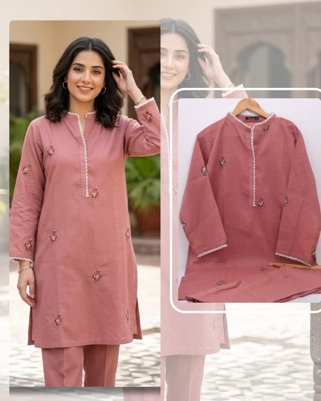 Bareeze Ready-to-Wear Embroidered Lawn 2PC - Tea Pink