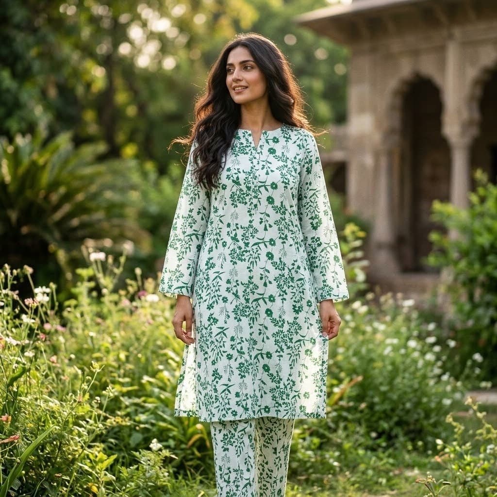 Saya Botanical Vine Lawn 2Pc Unstitched