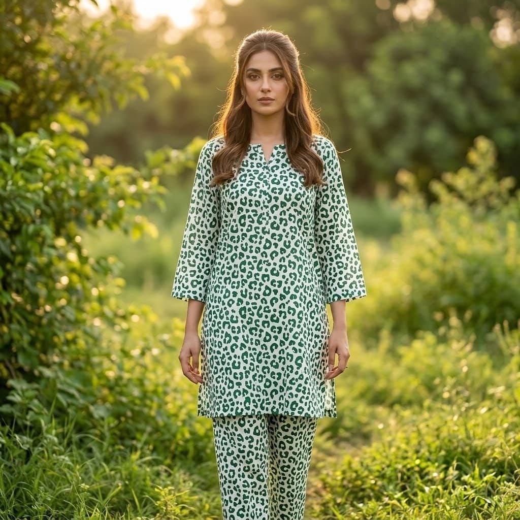 Saya Floral Outline Lawn 2Pc Unstitched