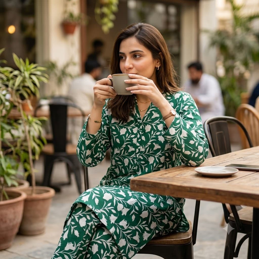 Large Floral 2-Piece Lawn - Nishat