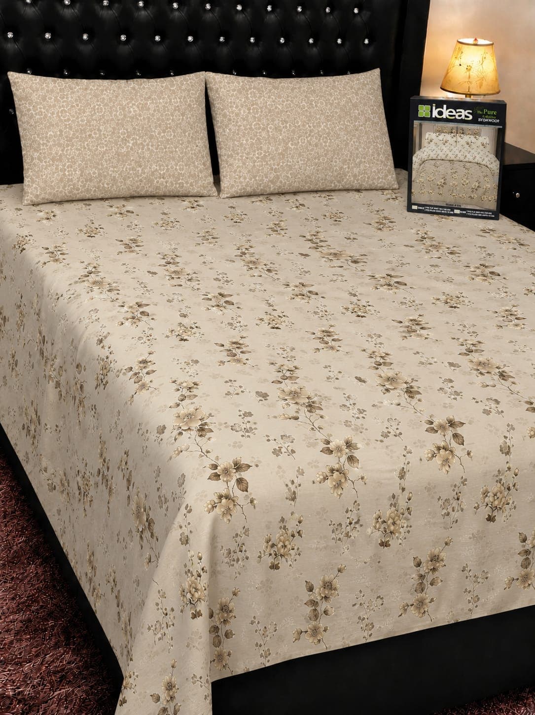 Ideas Cream Vintage Floral Cotton Bedsheet Set